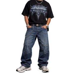 Vintage MOGUL Modul X Panelled Baggy Jeans  Y2K Cyber Rave